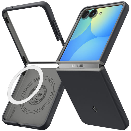 Custodia MagSafe per Samsung Galaxy Z Flip8 F776, Spigen, Caseology Nano Pop, Nera ACS11523