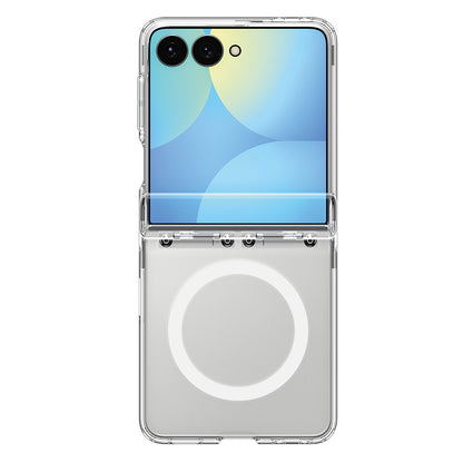 Custodia MagSafe per Samsung Galaxy Z Flip8 F776, Spigen, Ultra Hybrid Pro, Trasparente Bianca ACS11524