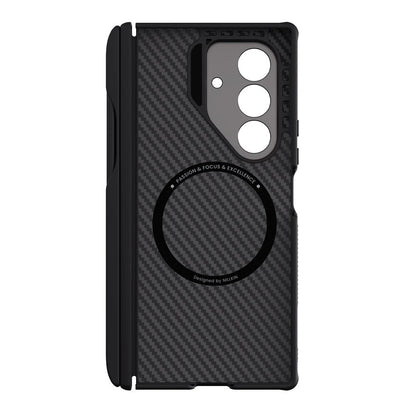 Custodia MagSafe per Samsung Galaxy Z Fold7 F966, Nillkin, CarboProp con ritaglio per fotocamera e supporto per S-Pen, Nera