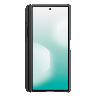 Custodia MagSafe per Samsung Galaxy Z Fold7 F966, Nillkin, CarboProp con copertura obiettivo nera trasparente e supporto per S-Pen, Nera