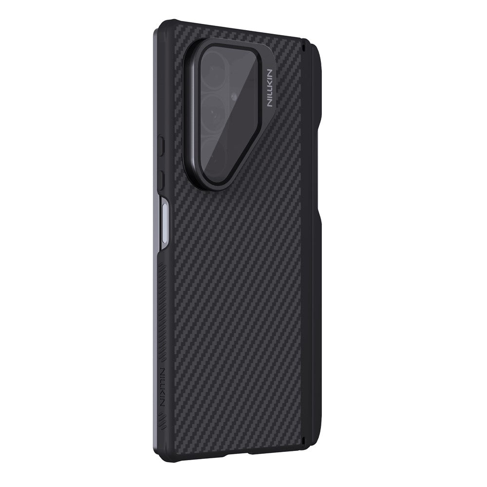 Custodia MagSafe per Samsung Galaxy Z Fold7 F966, Nillkin, CarboProp con copertura obiettivo nera trasparente e supporto per S-Pen, Nera