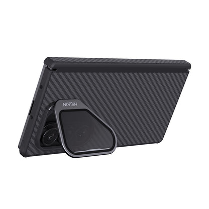 Custodia MagSafe per Samsung Galaxy Z Fold7 F966, Nillkin, CarboProp con copriobiettivo trasparente nero, nera