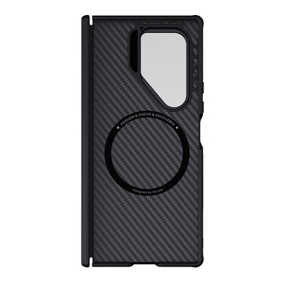 Custodia MagSafe per Samsung Galaxy Z Fold7 F966, Nillkin, CarboProp con copriobiettivo trasparente nero, nera