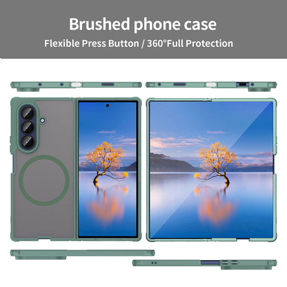Custodia MagSafe per Samsung Galaxy Z Fold7 F966, Techsuit, HaloFrost II, Verde