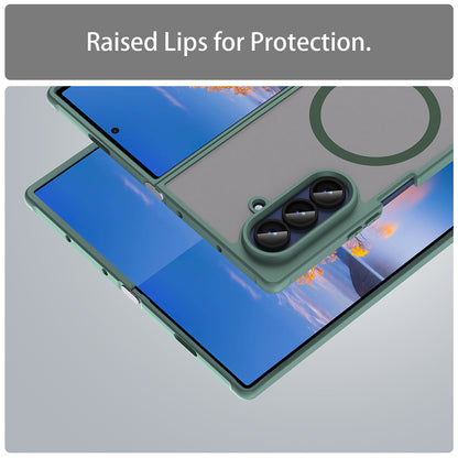 Custodia MagSafe per Samsung Galaxy Z Fold7 F966, Techsuit, HaloFrost II, Verde