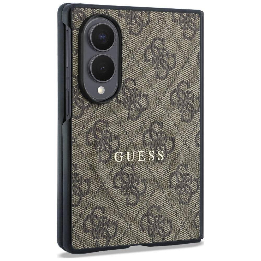 Custodia MagSafe per Samsung Galaxy Z Fold8 F971, Guess, 4G Leather Classic, Marrone