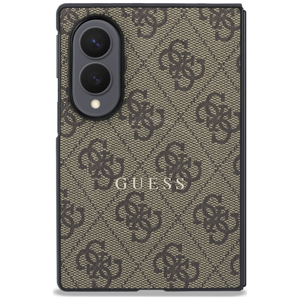 Custodia MagSafe per Samsung Galaxy Z Fold8 F971, Guess, 4G Leather Classic, Marrone