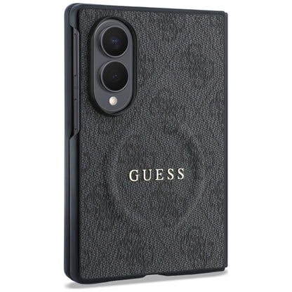 Custodia MagSafe per Samsung Galaxy Z Fold8 F971, Guess, 4G Leather Classic, Nera