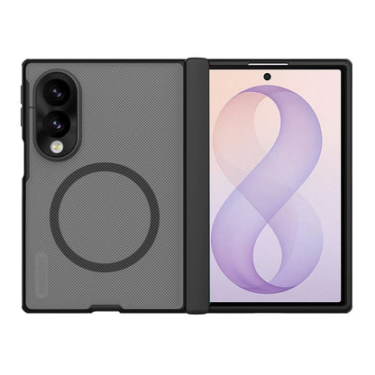 Custodia MagSafe per Samsung Galaxy Z Fold8 F971, Nillkin, Super Frosted Shield, Nero Trasparente