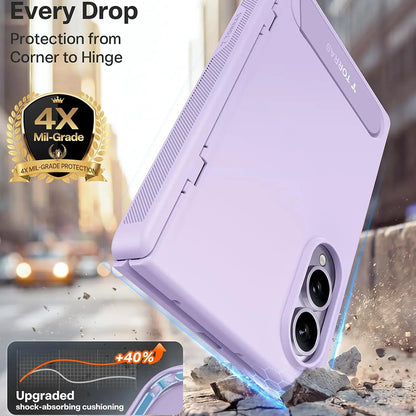 Custodia MagSafe per Samsung Galaxy Z Fold8 F971, Torras, Ostand L1 Guardian, Viola Chiaro