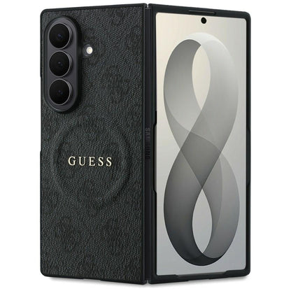 Custodia MagSafe per Samsung Galaxy Z Fold8 Ultra F976, Guess, 4G Leather Classic, Nera