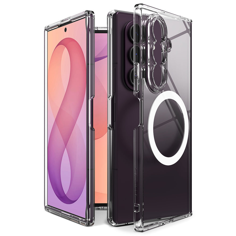 Custodia MagSafe per Samsung Galaxy Z Fold8 Ultra F976, Ringke, Fusion, Trasparente