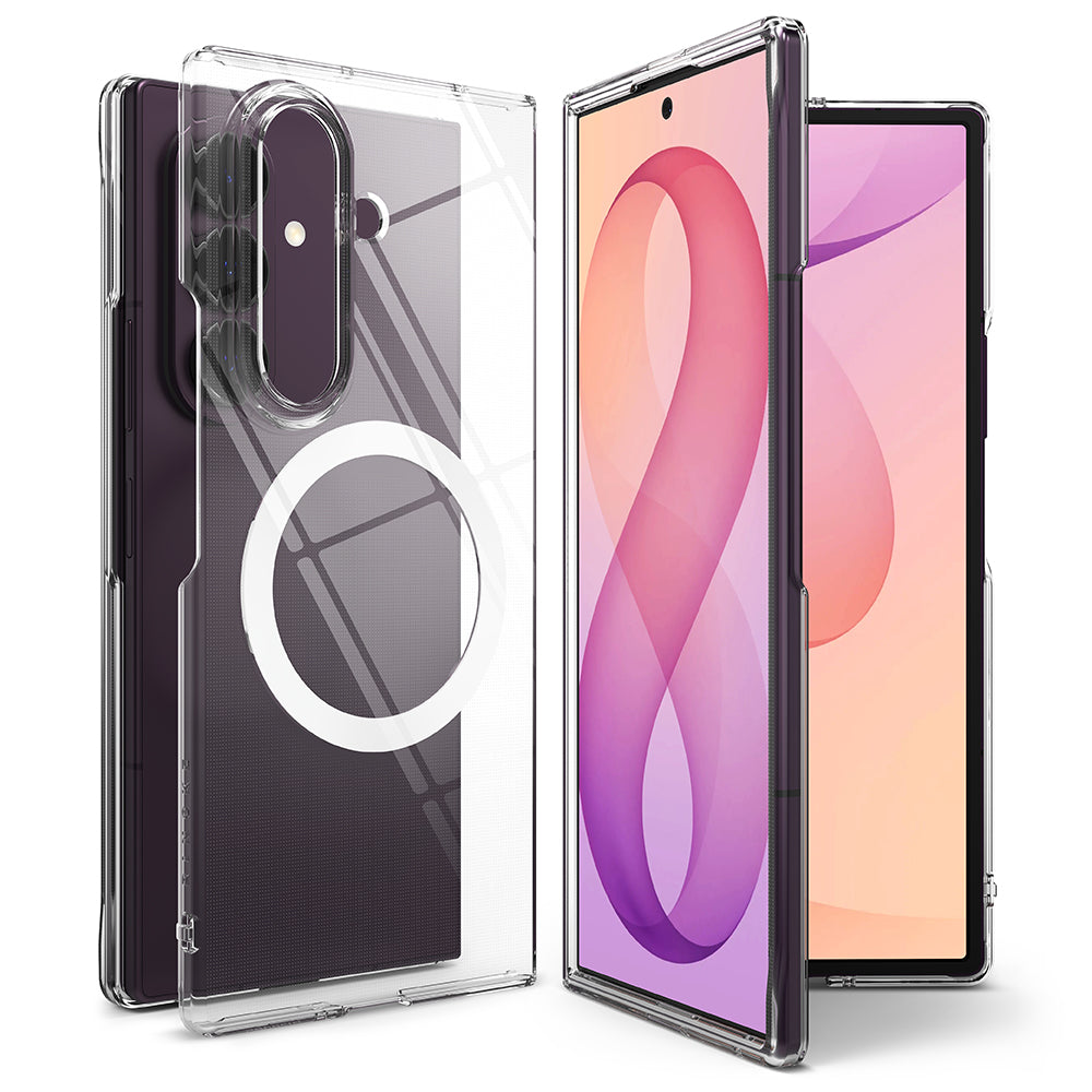 Custodia MagSafe per Samsung Galaxy Z Fold8 Ultra F976, Ringke, Slim, Trasparente