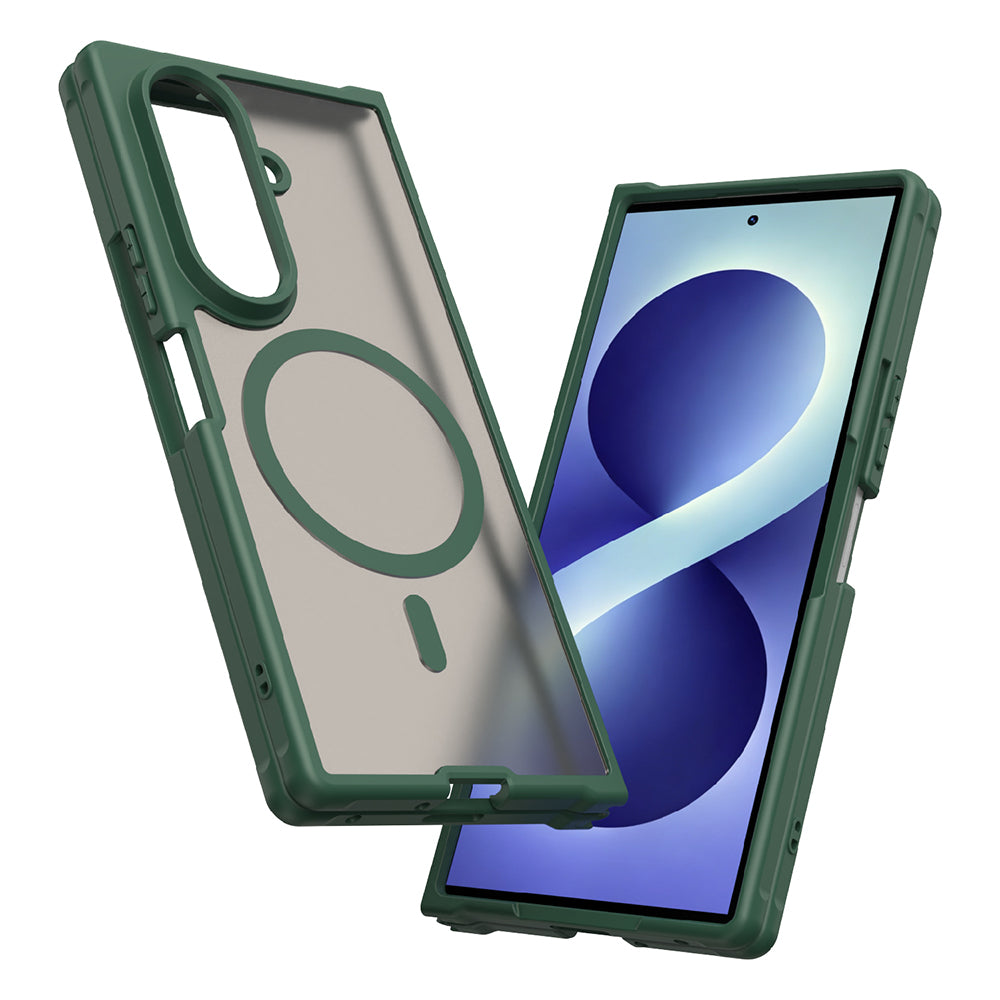 Custodia MagSafe per Samsung Galaxy Z Fold8 Ultra F976, Techsuit, HaloFrost II, Verde