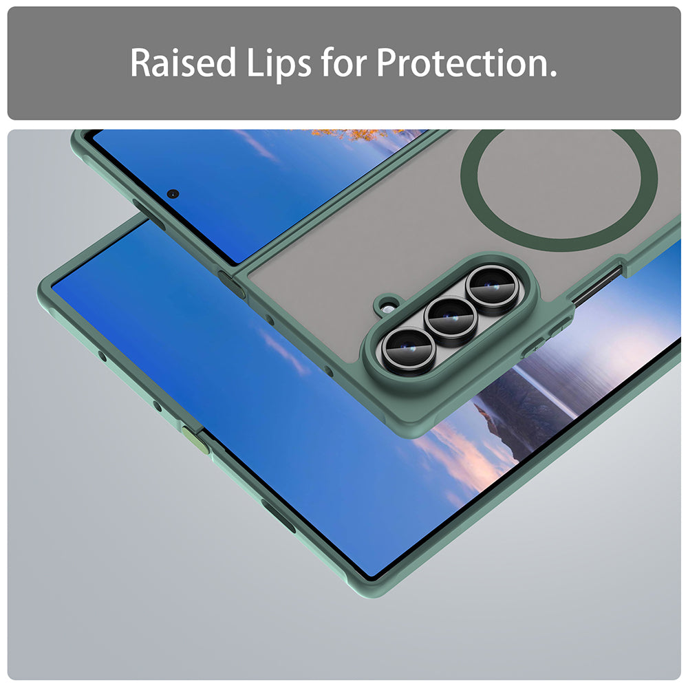 Custodia MagSafe per Samsung Galaxy Z Fold8 Ultra F976, Techsuit, HaloFrost II, Verde