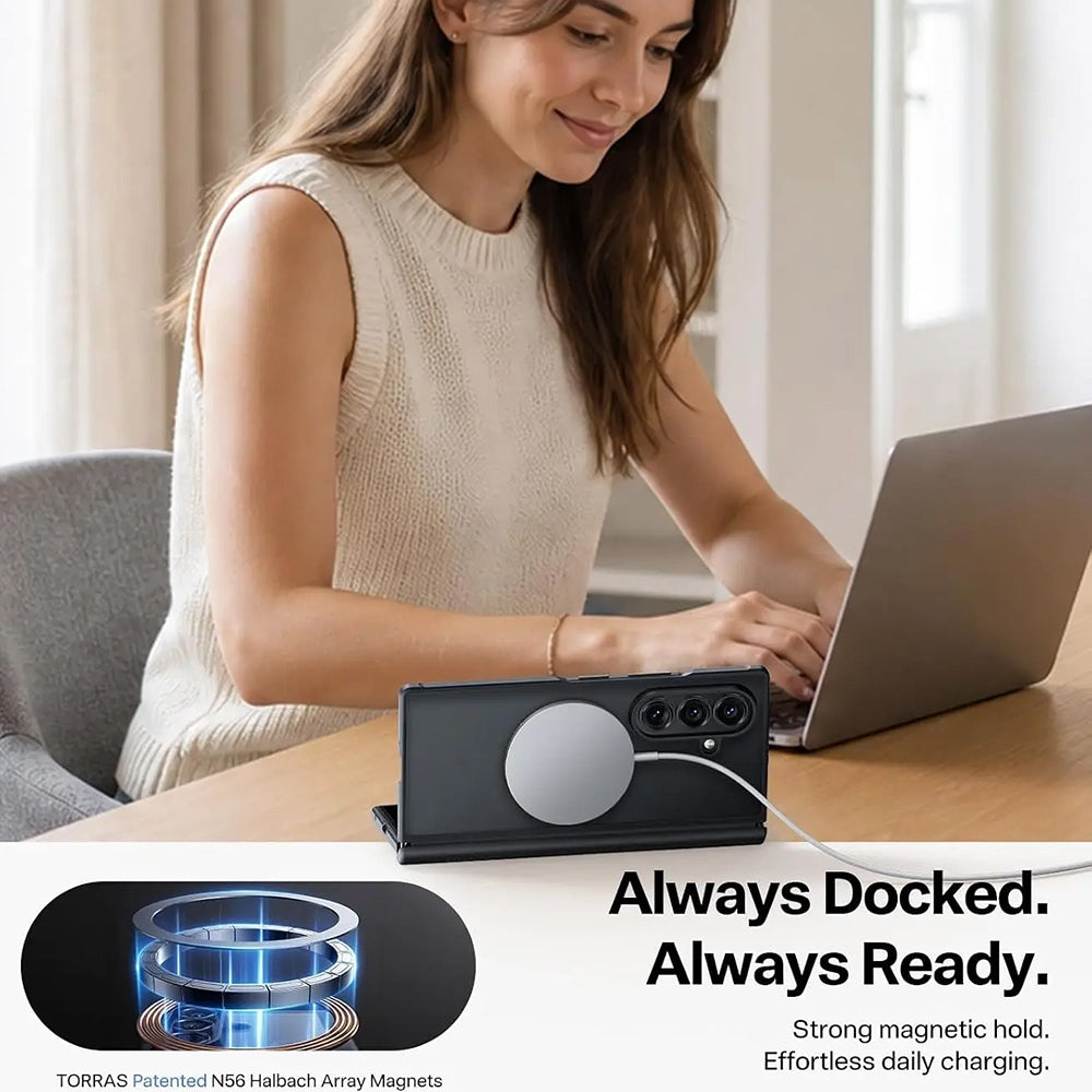 Custodia MagSafe per Samsung Galaxy Z Fold8 Ultra F976, Torras, Guardian, Nera