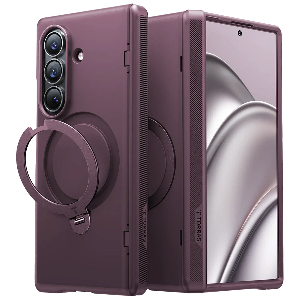 Custodia MagSafe per Samsung Galaxy Z Fold8 Ultra F976, Torras, Ostand Q3 Spin, Viola