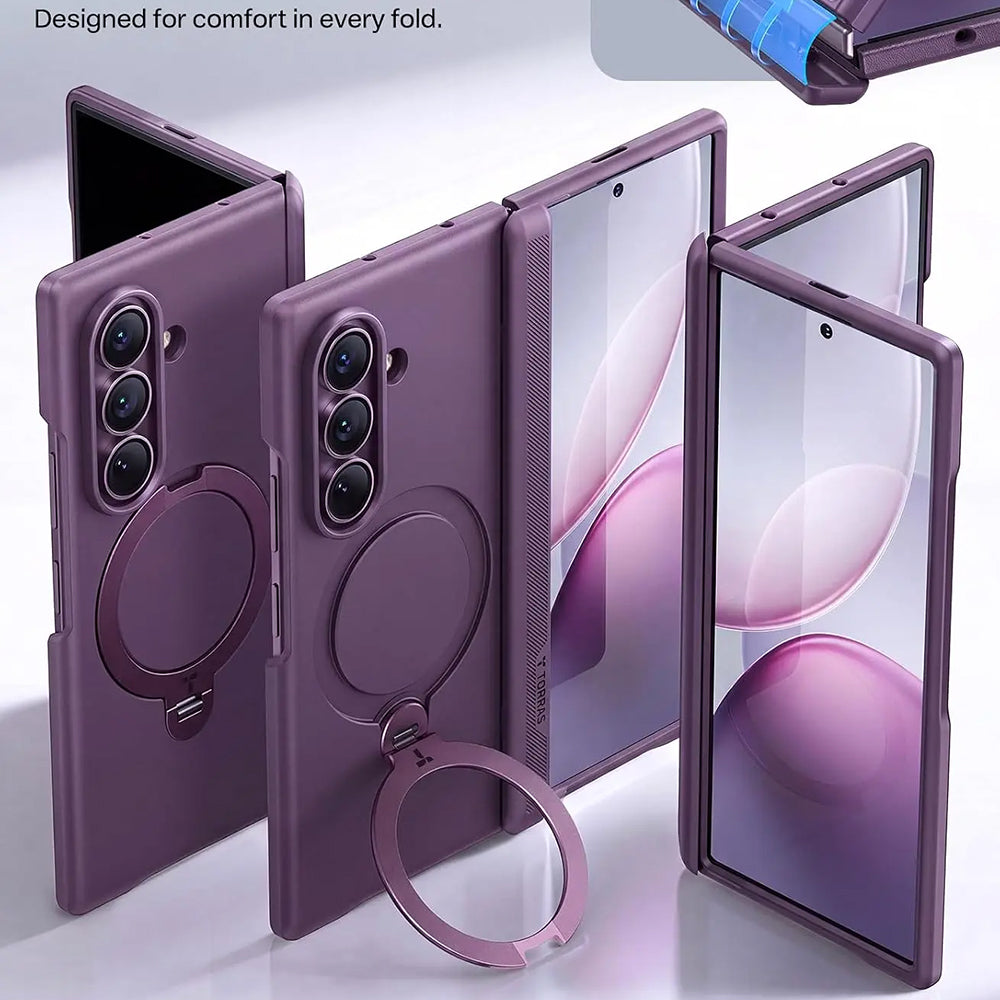 Custodia MagSafe per Samsung Galaxy Z Fold8 Ultra F976, Torras, Ostand Q3 Spin, Viola