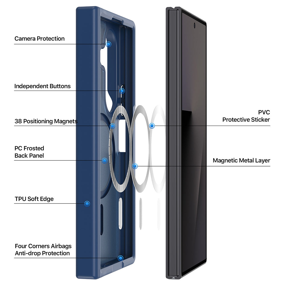 Custodia MagSafe per Samsung Galaxy Z Fold8 Ultra F976 / Z Fold7 F966, DUX DUCIS, Yind, Nera