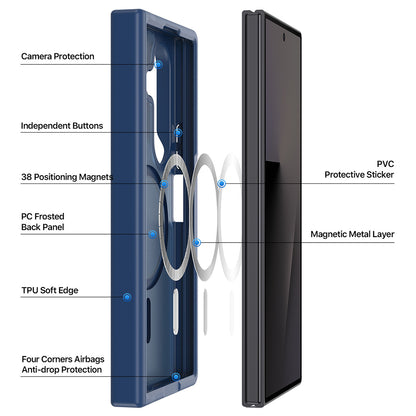 Custodia MagSafe per Samsung Galaxy Z Fold8 Ultra F976 / Z Fold7 F966, DUX DUCIS, Yind, Nera