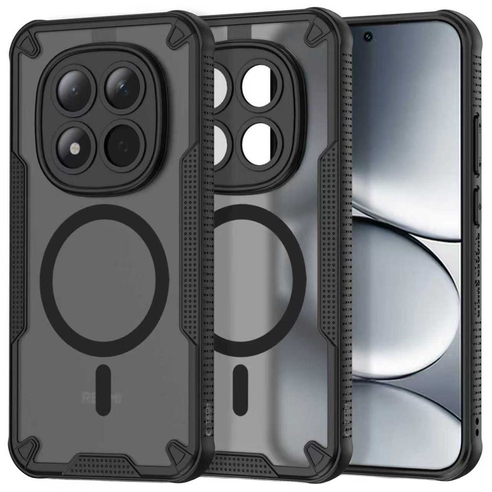 Custodia MagSafe per Xiaomi Poco M8 Pro / Redmi Note 15 Pro+ 5G, Tech-Protect, Rugged Shield, Nera