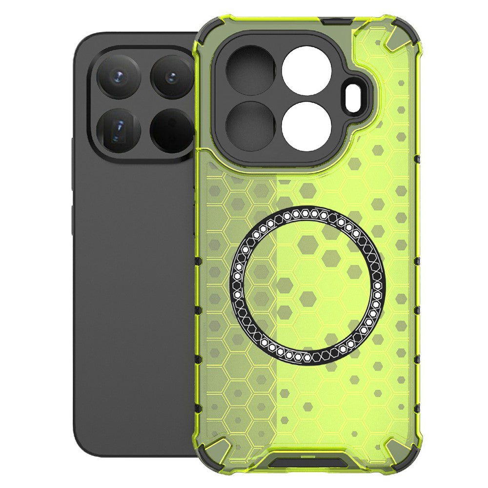 Custodia MagSafe per Xiaomi 15T Pro, Techsuit, HoneyComb Shield, Verde