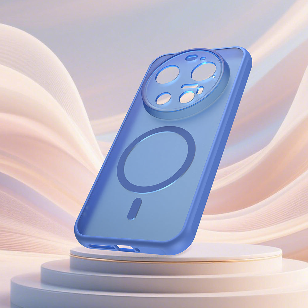 Custodia MagSafe per Xiaomi 17 Ultra, Techsuit, HaloFrost II, Blu