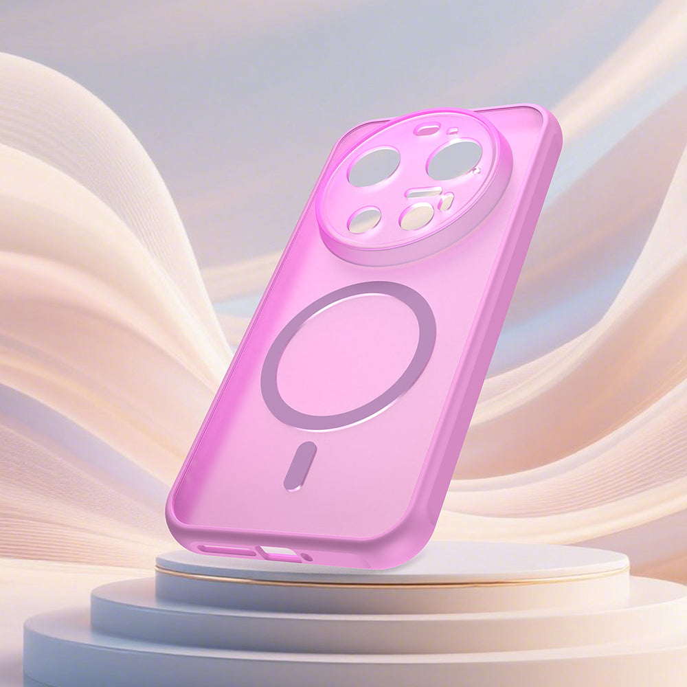 Custodia MagSafe per Xiaomi 17 Ultra, Techsuit, HaloFrost II, Rosa