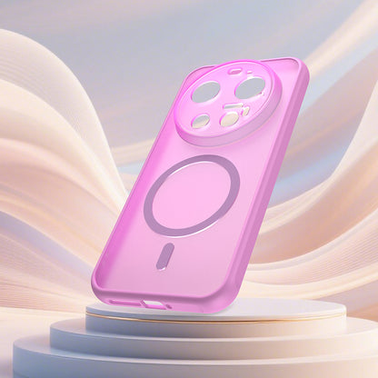 Custodia MagSafe per Xiaomi 17 Ultra, Techsuit, HaloFrost II, Rosa