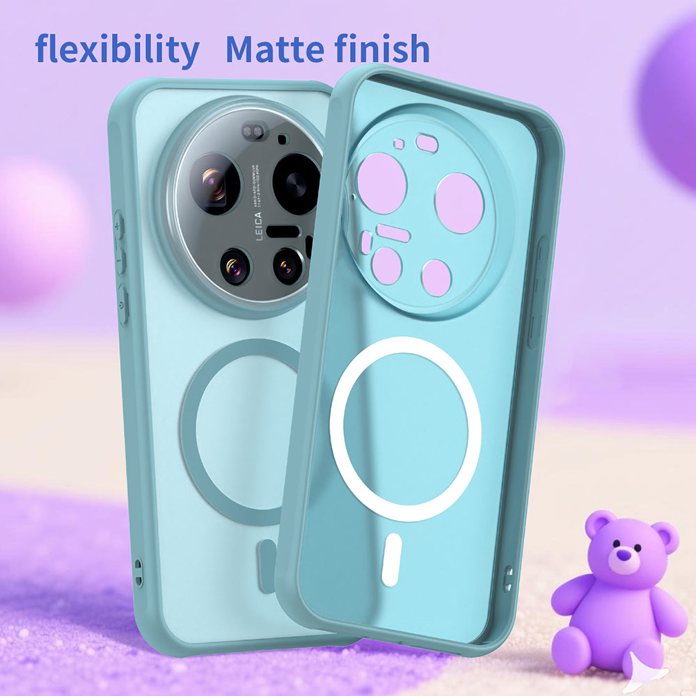MagSafe Case for Xiaomi 17 Ultra, Techsuit, HaloFrost II, Light Green