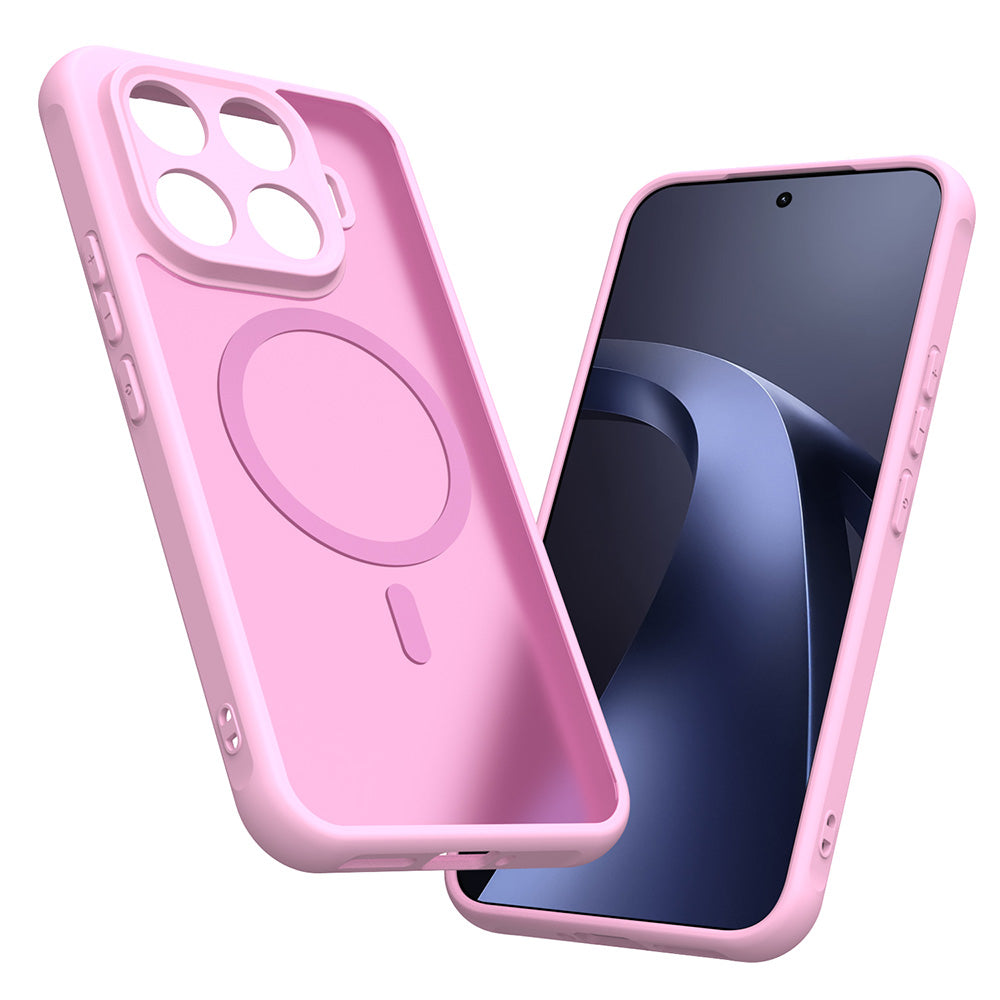 Custodia MagSafe per Xiaomi 17T Pro, Techsuit, HaloFrost II, Rosa