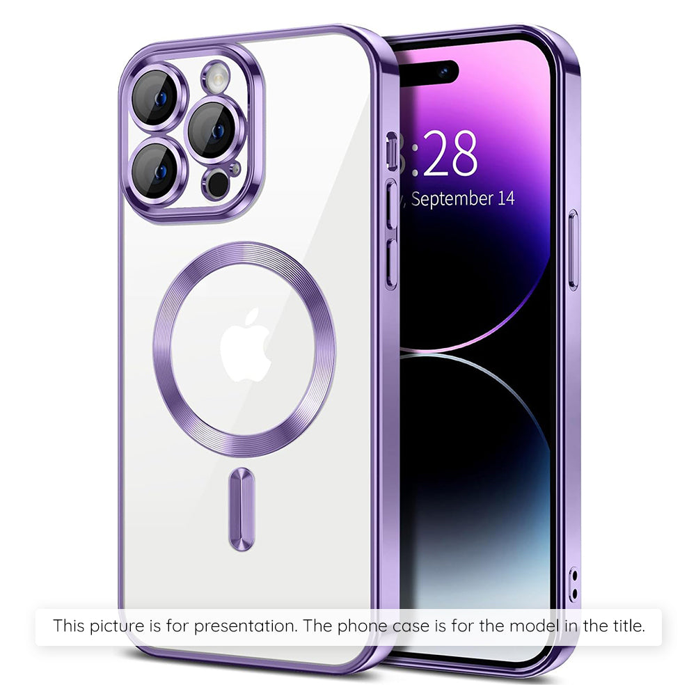 Custodia MagSafe per Xiaomi 17T Pro, Techsuit, Luxury Crystal, Viola Chiaro