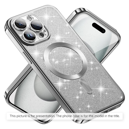Custodia MagSafe per Xiaomi 17T, Techsuit, Luxury Glitter, Argento