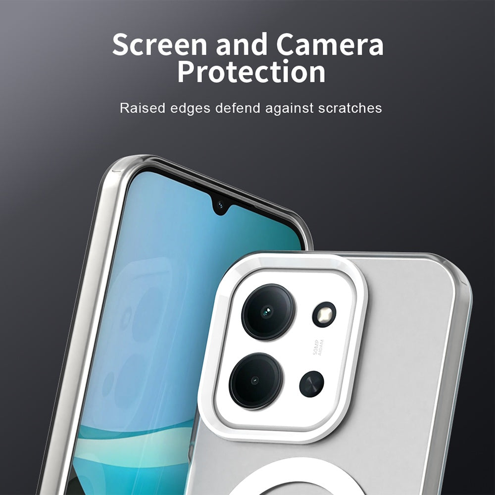 Custodia MagSafe per Xiaomi Poco C85 4G / Redmi 15C 5G / 15C 4G, Techsuit, CandyCase, Bianca