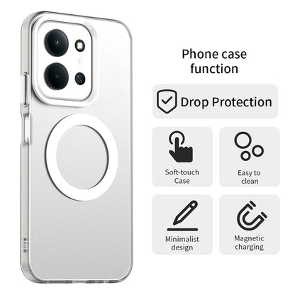 Custodia MagSafe per Xiaomi Poco C85 4G / Redmi 15C 5G / 15C 4G, Techsuit, CandyCase, Bianca