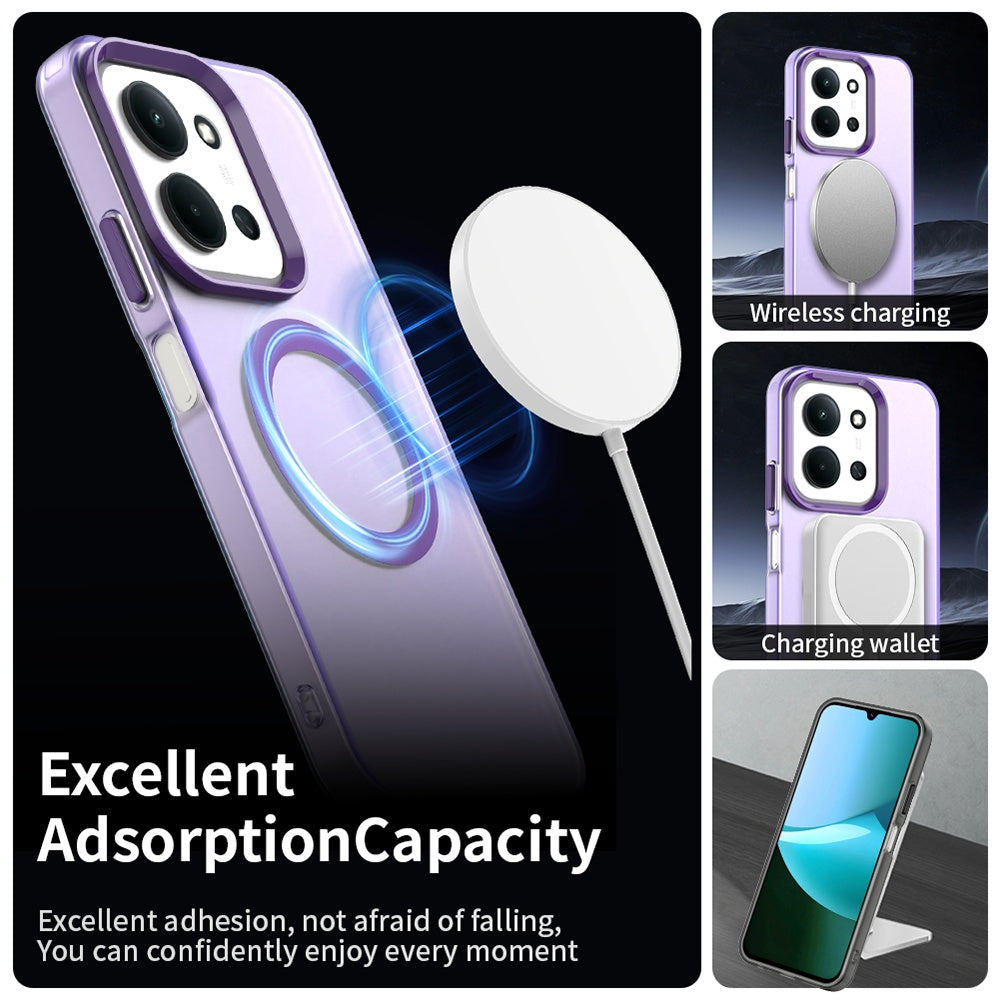 Custodia MagSafe per Xiaomi Poco C85 4G / Redmi 15C 5G / 15C 4G, Techsuit, CandyCase, Viola