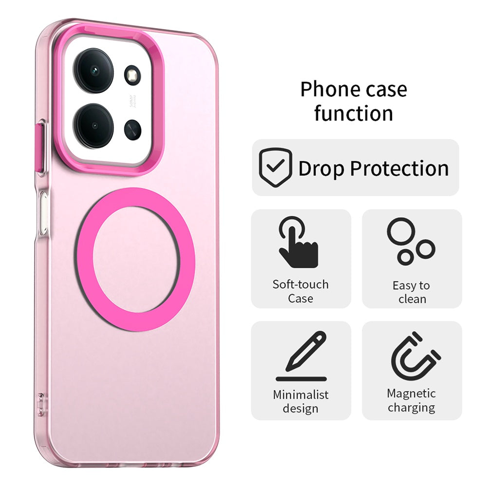 Custodia MagSafe per Xiaomi Poco C85 4G / Redmi 15C 5G / 15C 4G, Techsuit, CandyCase, Rosa