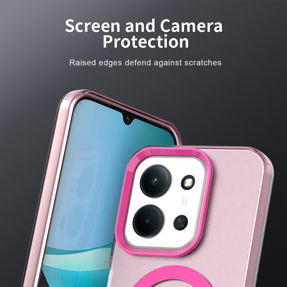 Custodia MagSafe per Xiaomi Poco C85 4G / Redmi 15C 5G / 15C 4G, Techsuit, CandyCase, Rosa