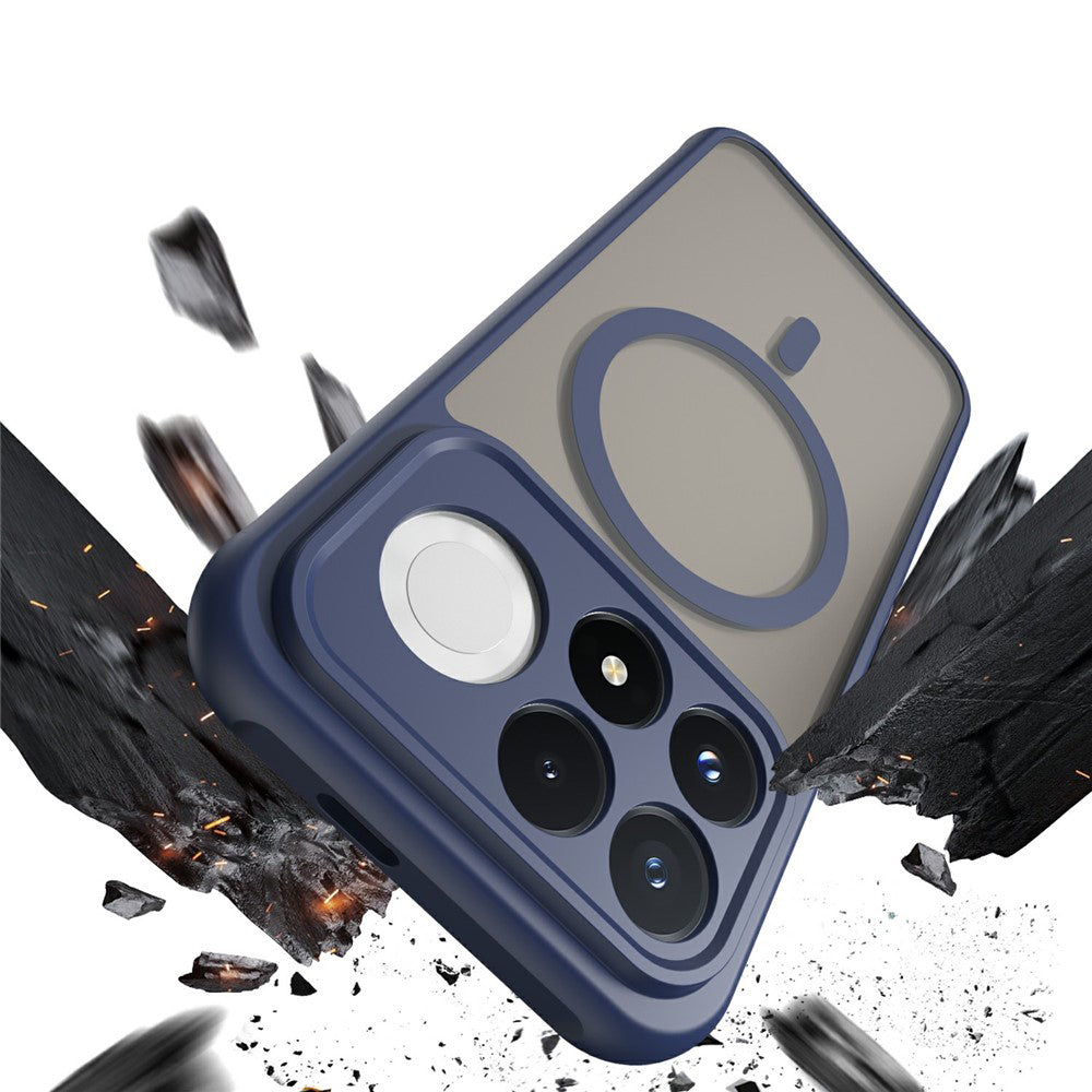 Cover MagSafe per Xiaomi Poco F9 Pro, Techsuit, HaloFrost II, blu navy