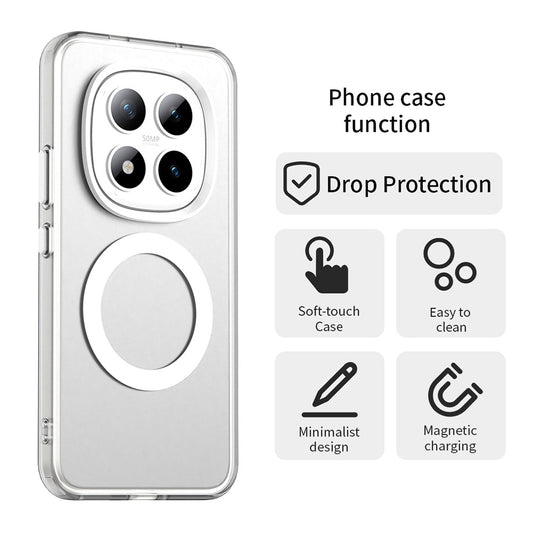 Custodia MagSafe per Xiaomi Poco M8 Pro / Redmi Note 15 Pro+ 5G, Techsuit, CandyCase, Bianca