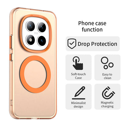 Custodia MagSafe per Xiaomi Poco M8 Pro / Redmi Note 15 Pro+ 5G, Techsuit, CandyCase, Arancione