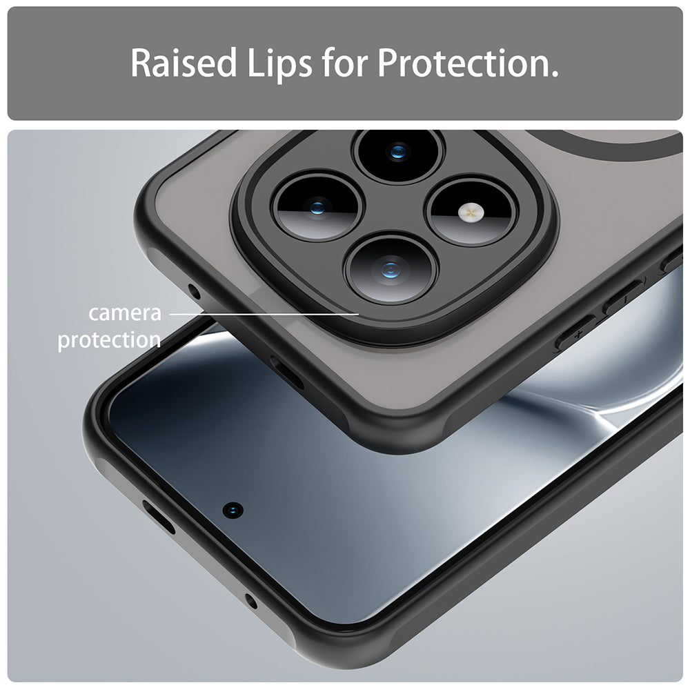 MagSafe Case for Xiaomi Poco M8 Pro / Redmi Note 15 Pro+ 5G, Techsuit, HaloFrost II, Black