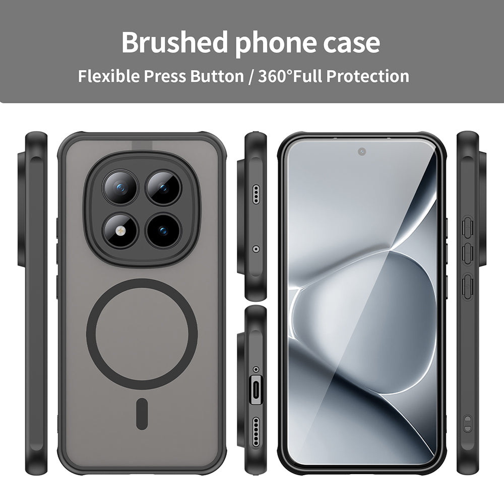 MagSafe Case for Xiaomi Poco M8 Pro / Redmi Note 15 Pro+ 5G, Techsuit, HaloFrost II, Black