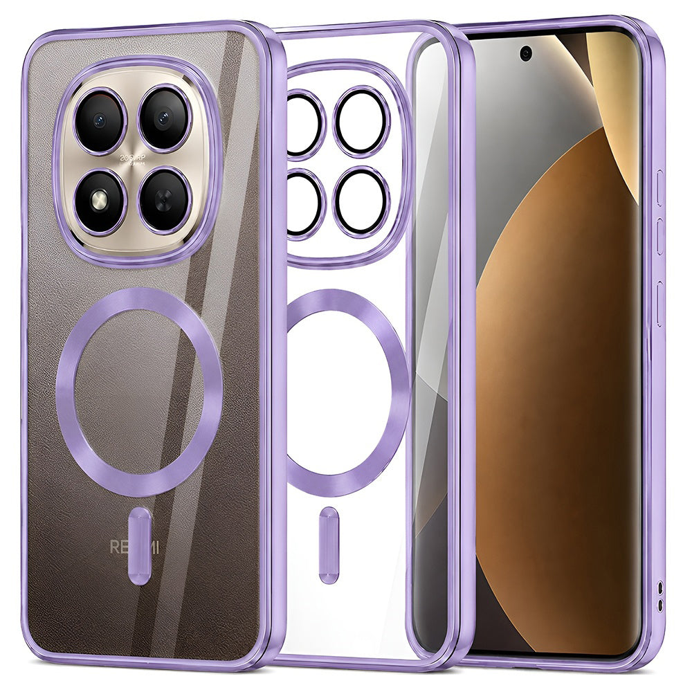 Custodia MagSafe per Xiaomi Poco M8 Pro / Redmi Note 15 Pro+ 5G, Techsuit, Luxury Crystal, Viola Chiaro