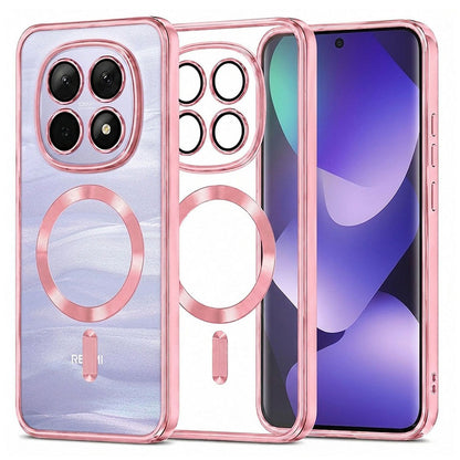 Custodia MagSafe per Xiaomi Poco M8 / Redmi Note 15 5G / Note 15 4G, Techsuit, Luxury Crystal, Rosa