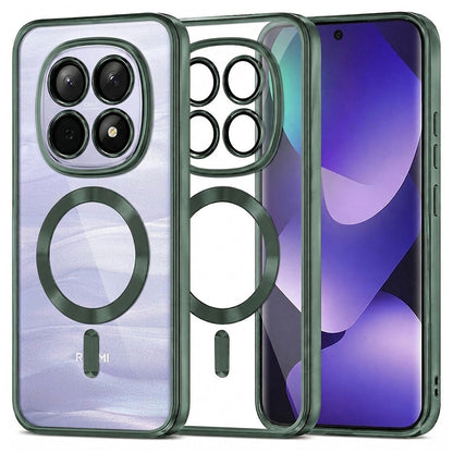 Custodia MagSafe per Xiaomi Poco M8 / Redmi Note 15 5G / Note 15 4G, Techsuit, Luxury Crystal, Verde Scuro