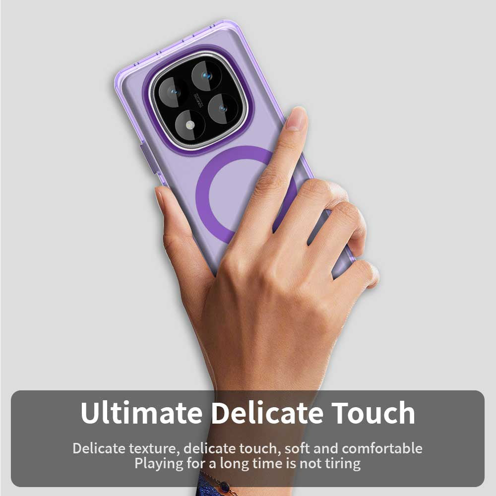 Custodia MagSafe per Xiaomi Poco X7 / Redmi Note 14 Pro 5G, Techsuit, CandyCase, Viola