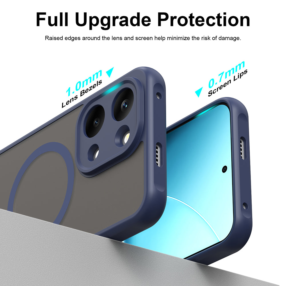Custodia MagSafe per Xiaomi Poco X8 Pro Max, Techsuit, HaloFrost II, Blu Navy