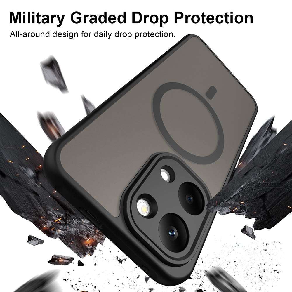 Custodia MagSafe per Xiaomi Poco X8 Pro Max, Techsuit, HaloFrost II, Nera