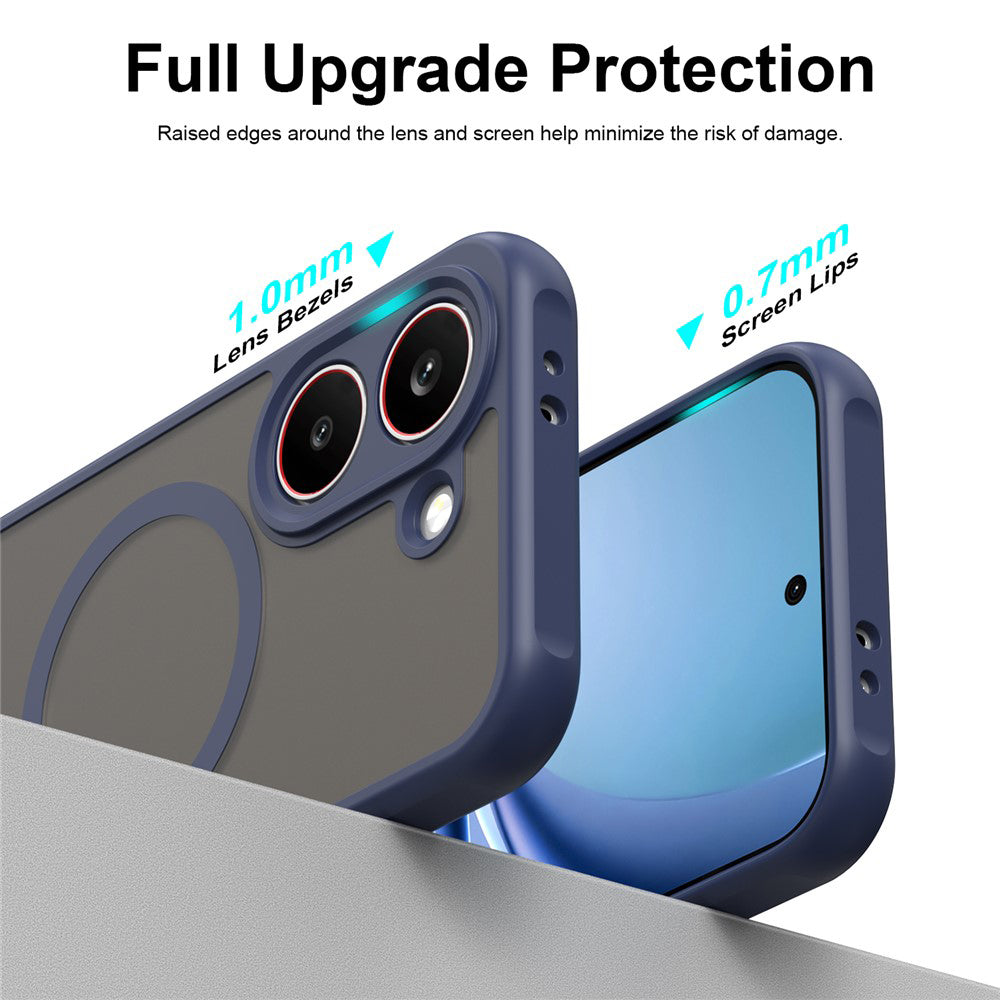 Custodia MagSafe per Xiaomi Poco X8 Pro, Techsuit, HaloFrost II, Blu Navy